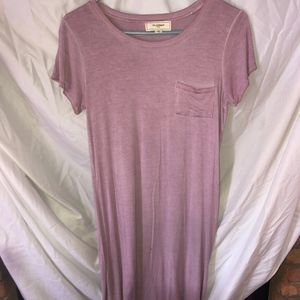 Soft pink T-shirt dress